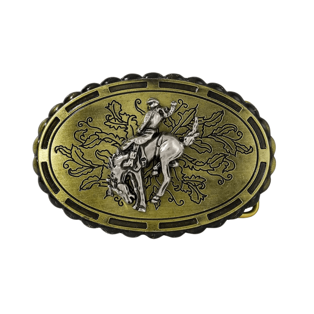 Bältespänne cowboy rodeo häst western herr Guld