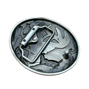 Bältespänne hjort fjädrar jakt western Silver