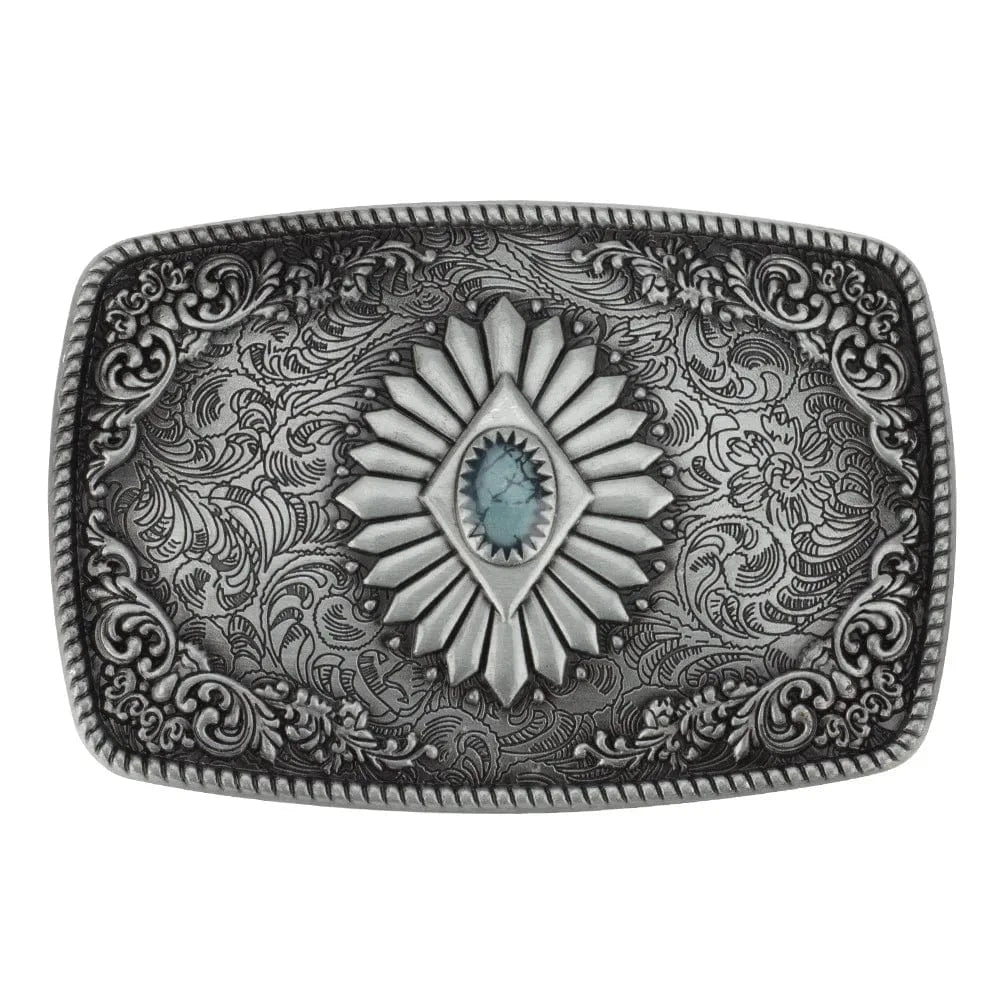 Bältespänne western turkos sten Silver