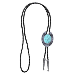 Bolo tie med hästsko och natursten