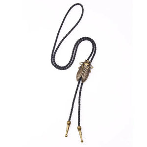 Bolo tie med metallcikada Brons