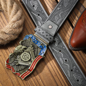 Cowboybälte amerikanskt örnspänne