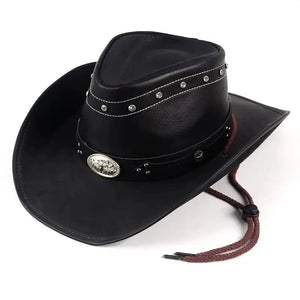 Cowboyhatt Herr Läder Model1 / Ungefär 56-59cm