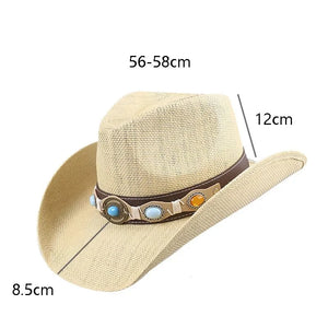 Elegant Western Cowboyhatt med Smyckesdetaljer