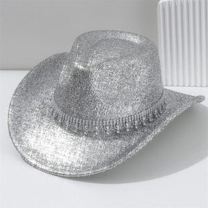 Glittrig cowboyhatt Silver / 57