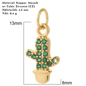 Gyllene Kaktus Berlock Silver
