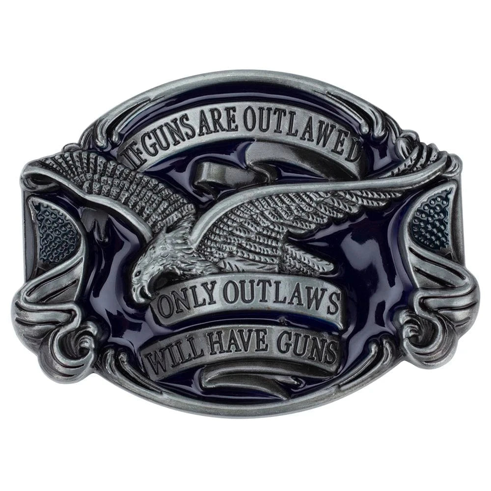 If Guns Are Outlawed Bältesspänne Silver