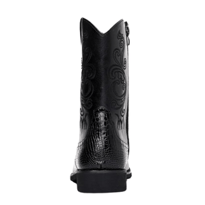 Låga Cowboy Boots Herr i Alligatormönster med Dragkedja