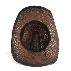Mörkbrun stråcowboyhatt Mörkbrun / 57-58cm