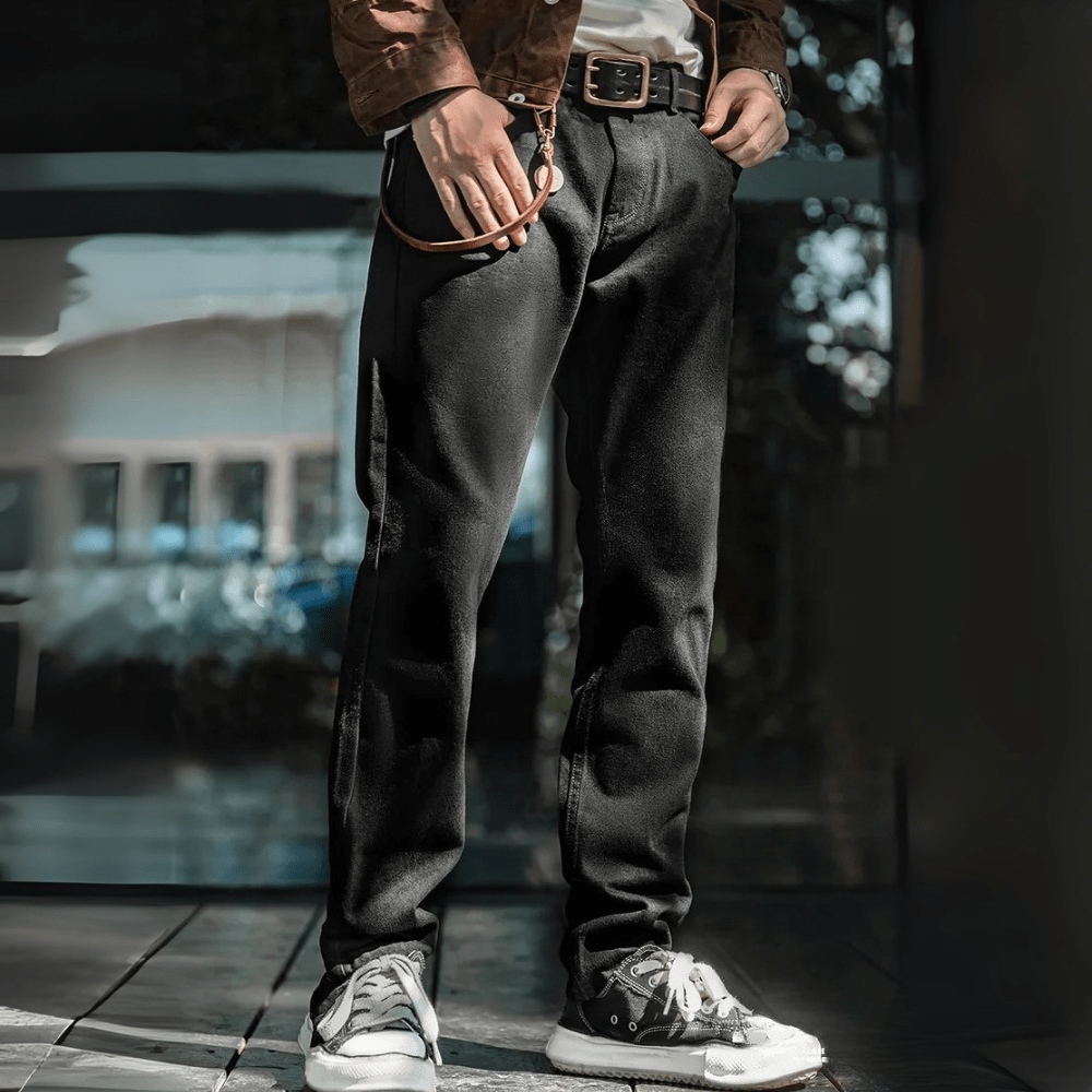 Svarta jeans straight Svart / 28