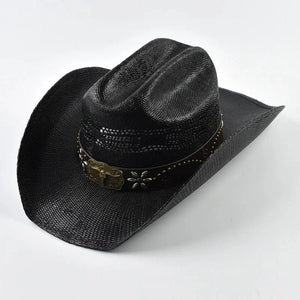 Westernhatt med ventilerad krona Svart / One Size