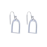 100% 925 Sterling Silver Bling Equestrian Horse Jewelry Micro Pave CZ Snaffle Bit 2025 New Charm Earring ME05 silver