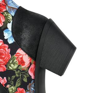 Korta Cowboyboots med Blommor