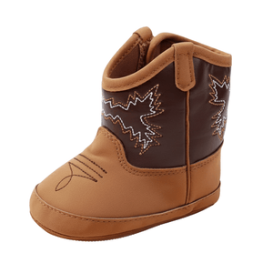 Baby cowboy boots mjukt foder halkfri Brun / 0–6 månader