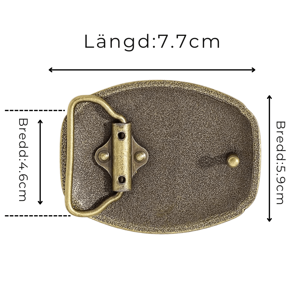 Bältespänne herr western djur vintage metall