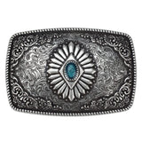 Bältespänne western turkos mönster vintage Silver