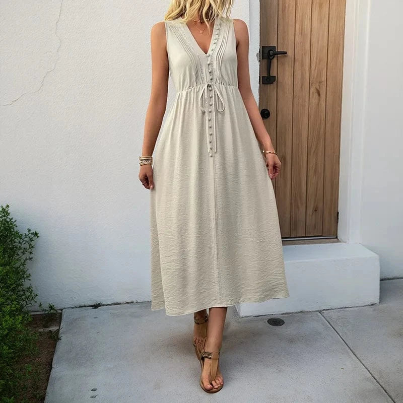 Beige klänning maxi