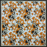 Blommig Retro Bandana i 70-talsstil Orangebrunblommig