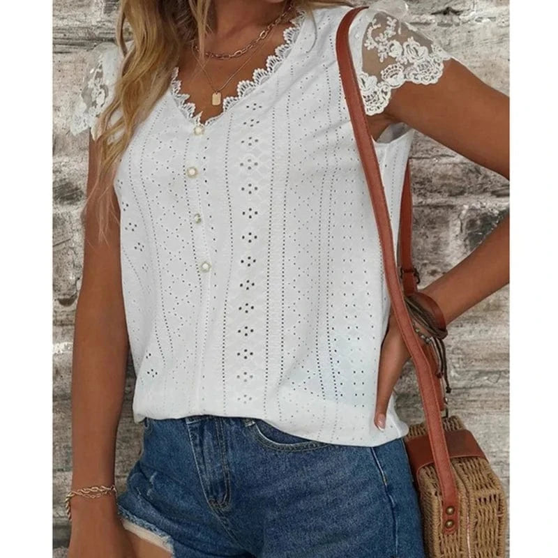 Blus med spets