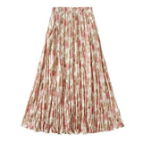Bohemisk plisserad maxikjol Rosa / One Size