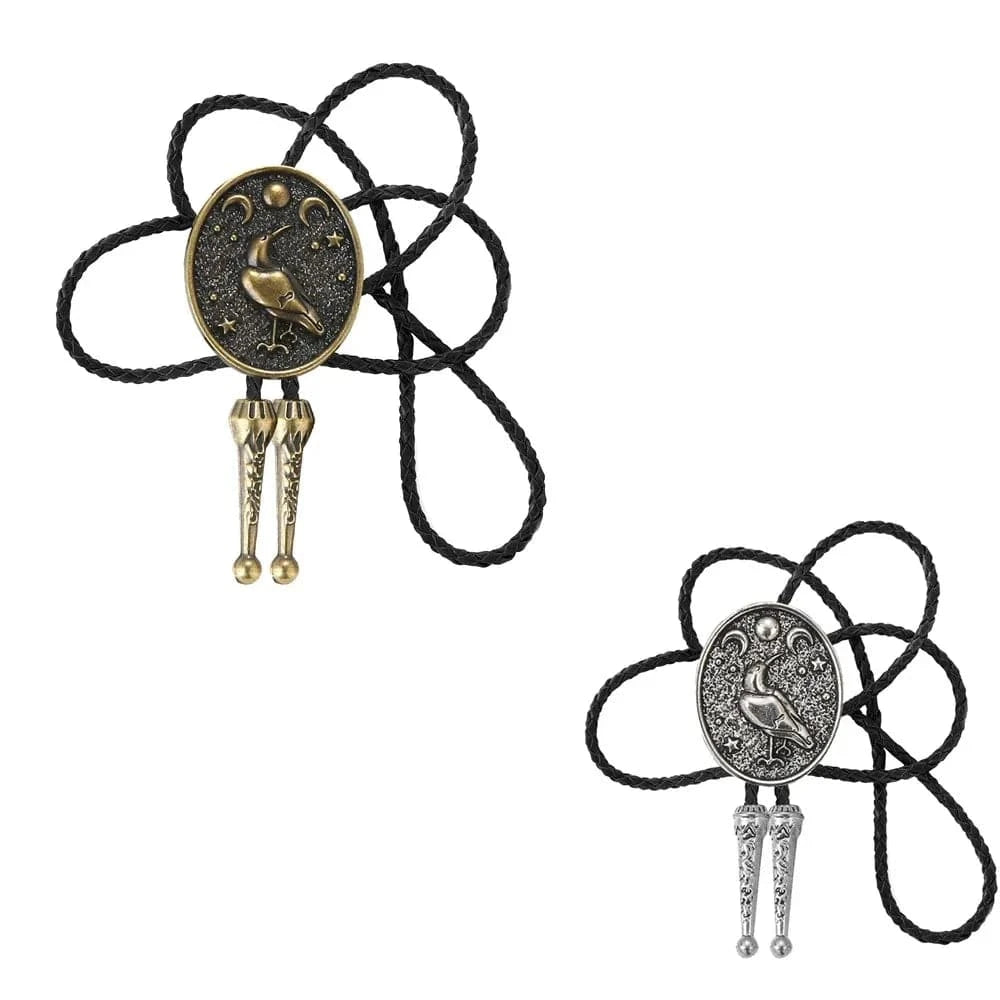 Bolo tie med djurmönster och månmotiv