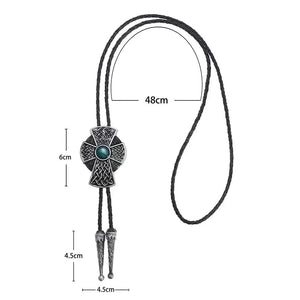 Bolo tie med korshänge och sten