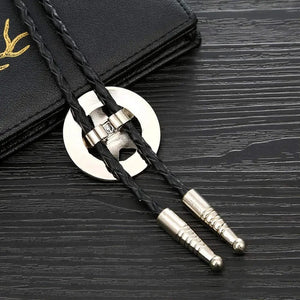 Bolo tie med pentagram i silver