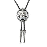 Bolo tie med stjärnmotiv i antik metall Silver