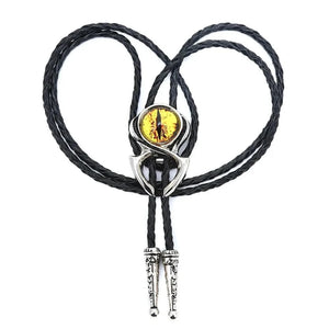 Bolo tie med tigeröga Gul