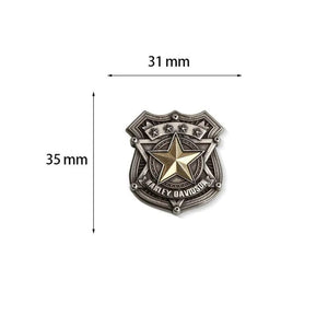 Concho i 3D-metall med Örn och Skölddekor