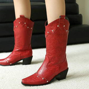 Cowgirl Boots med Nitdetaljer