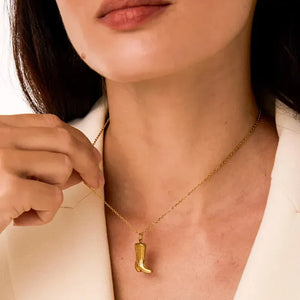 Cowboyboot halsband i rostfritt stål