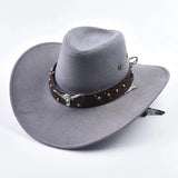 Cowboyhatt i Mjuk Mockaimitation Grå / One Size