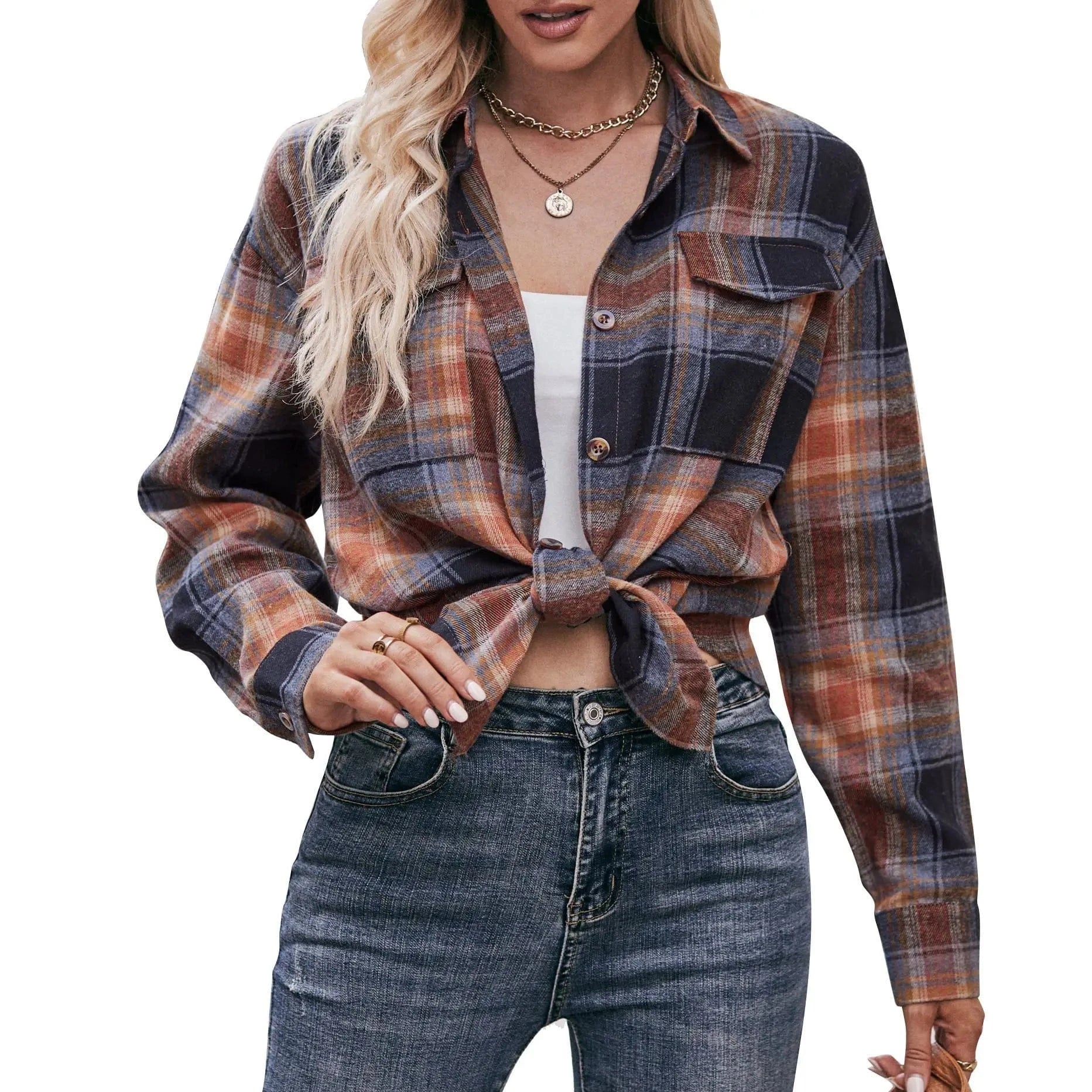 Cowgirl skjorta Kaki svart / S
