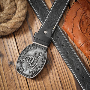 Don't Tread On Me cowboybälte med ormmotiv
