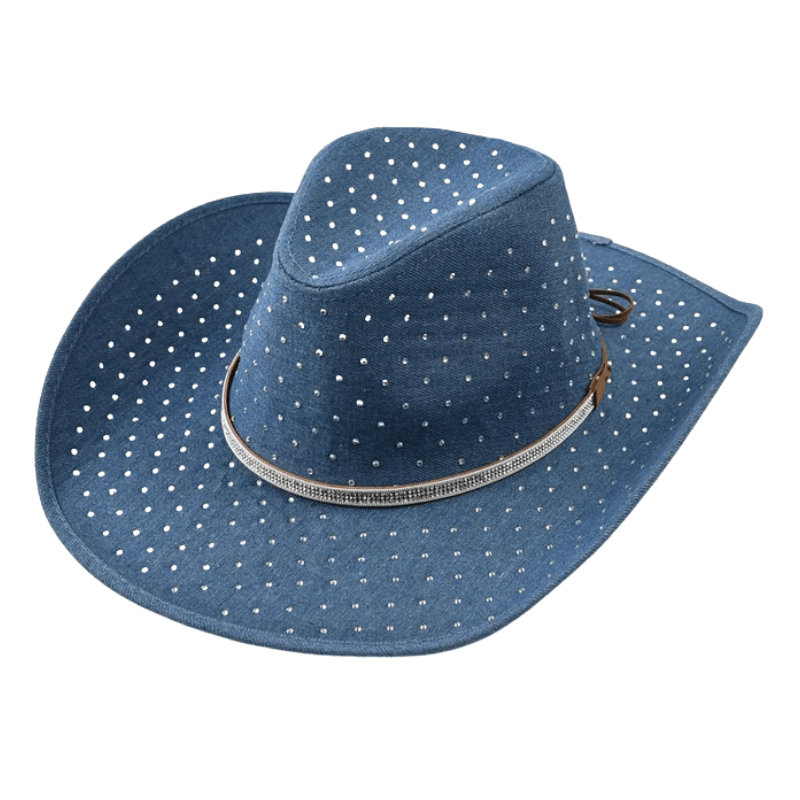 Elegant Westernhatt med Strass Still punkt / Kan justeras