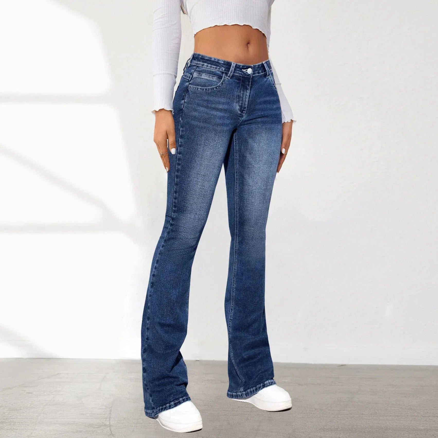 Flare jeans hög midja