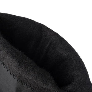 Fransiga Cowboyboots i Glansig Läderlook med Kilklack