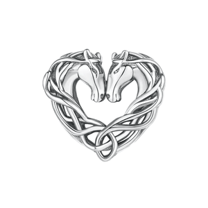 Hjärtberlock Häst Silver Modell 1