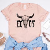 "Howdy" Western T-shirt Rosa / S