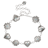 Kedjebälte med tribal stjärnkorsdesign Silver / 115cm