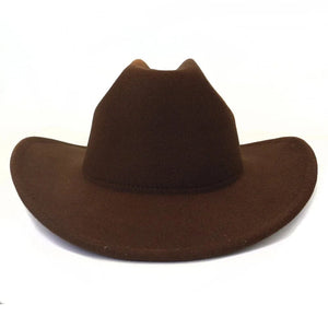 Klassisk cowboyhatt filt Brun / 56-58cm