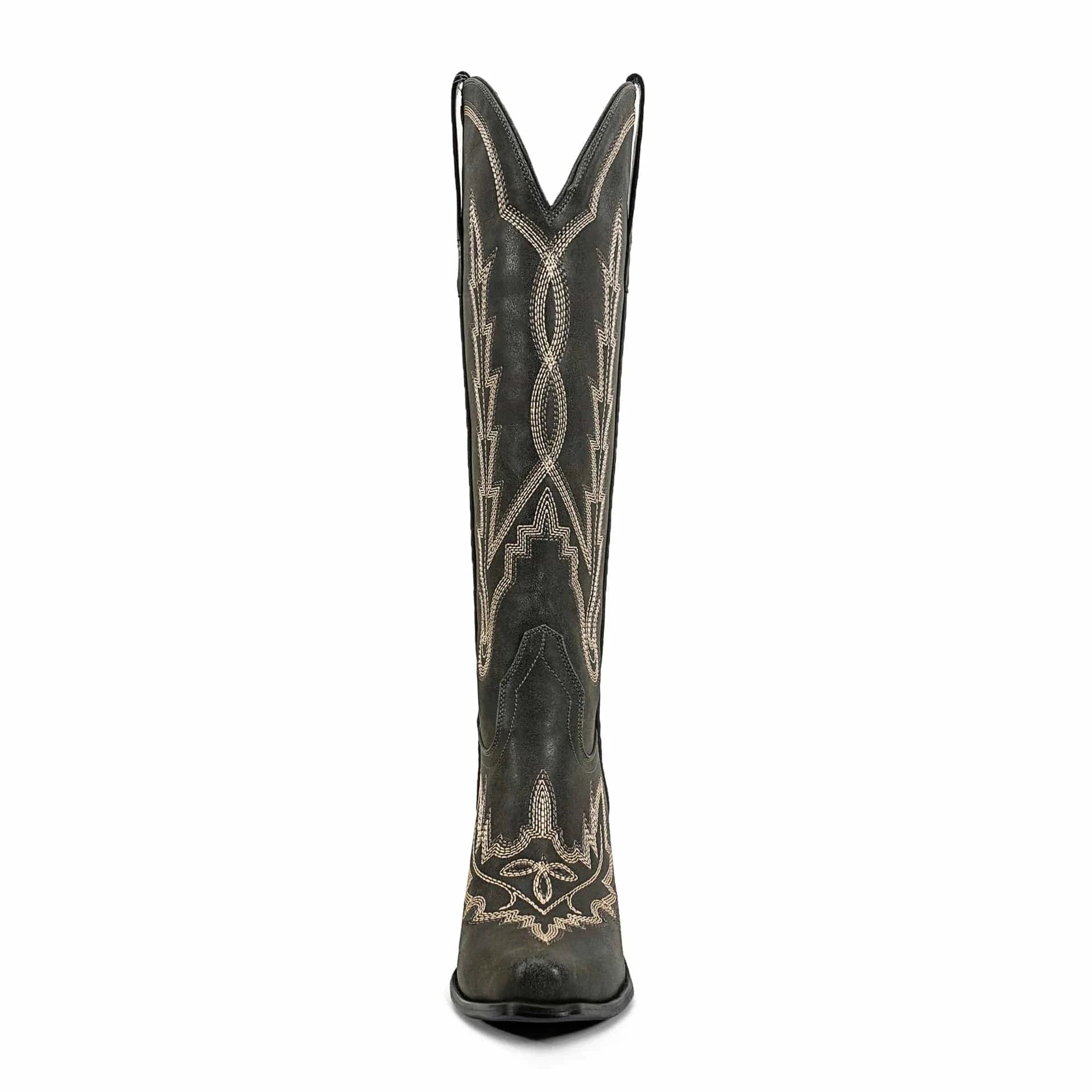 Klassiska Cowboyboots i Svart Mocka