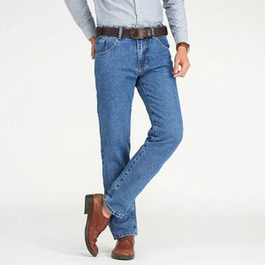 Klassiska raka jeans för män Blå / 28