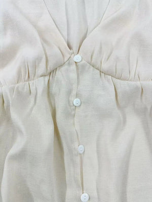 Kortärmad beige blus