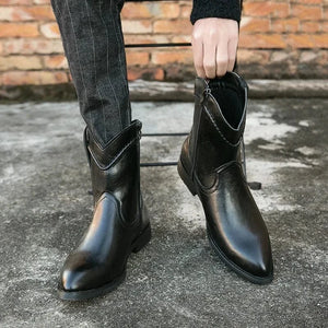 Låga cowboy boots herr