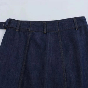 Lång Omlottkjol i Jeans