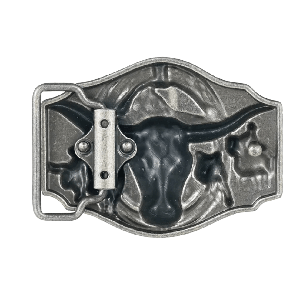 Longhorn Färgade Detaljer Bältesspänne