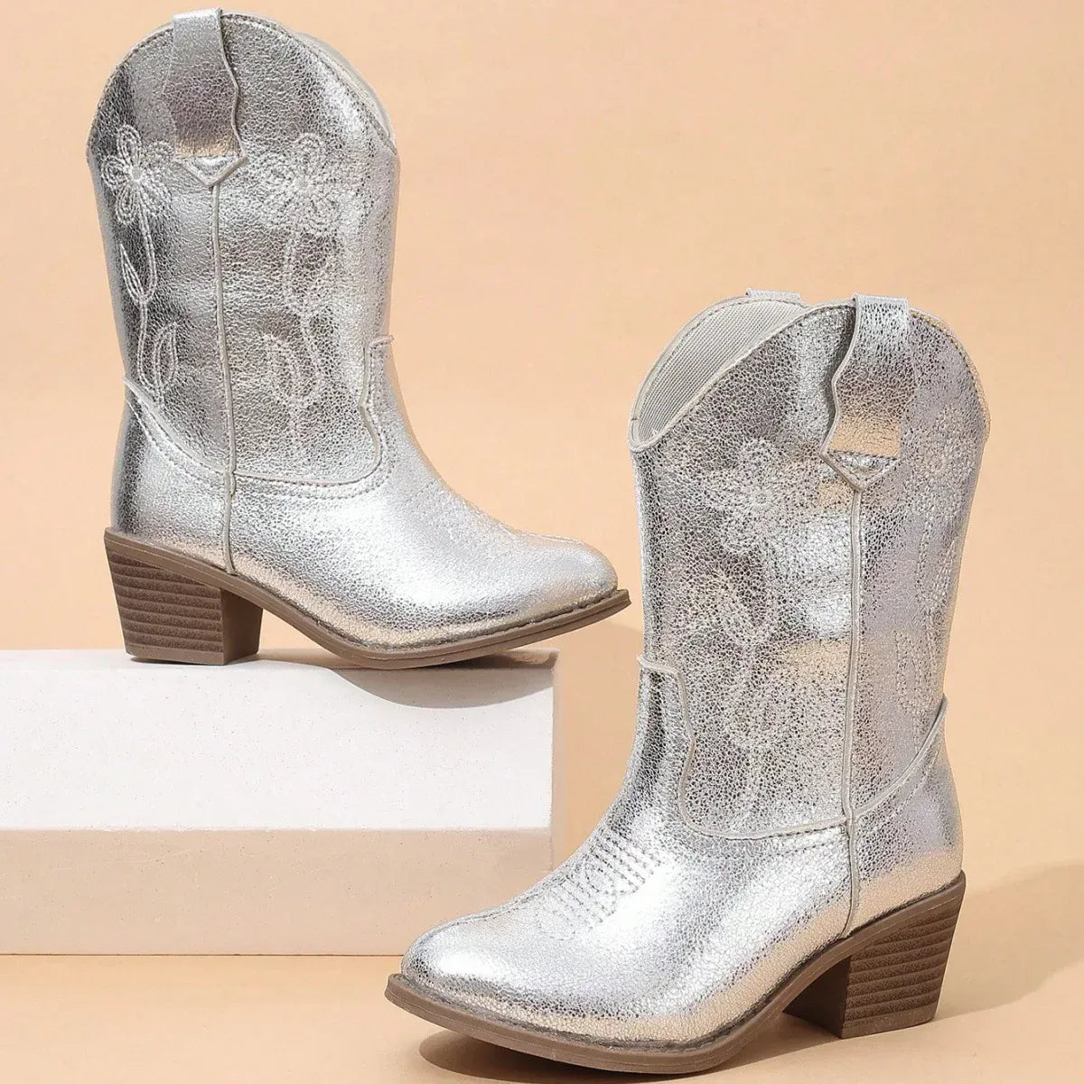 Metalliska Cowboyboots för Barn
