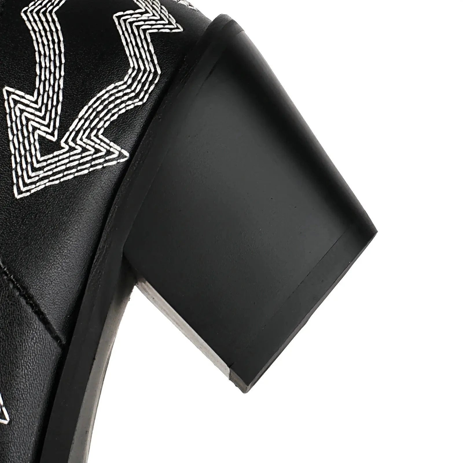 Metalliska Cowgirl Boots med Kontrastbrodyr